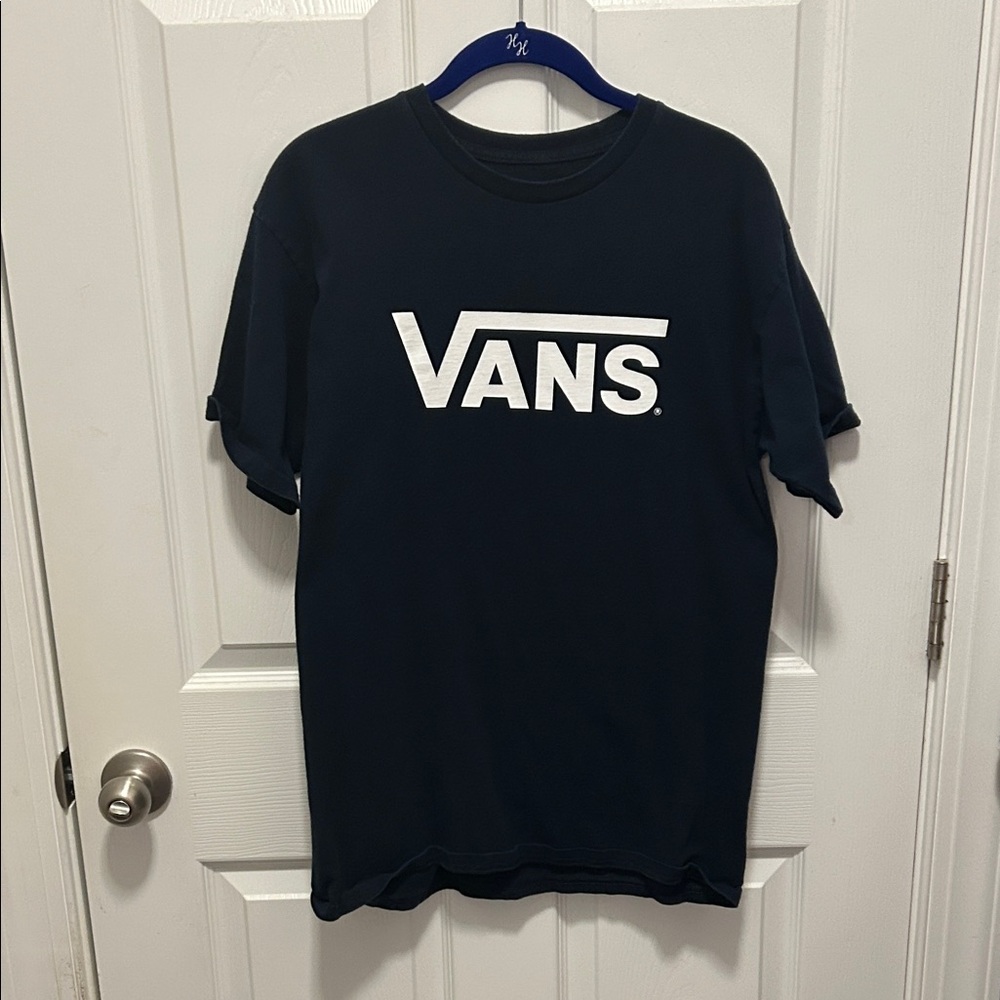 Vans Navy Blue T-Shirt with White Logo